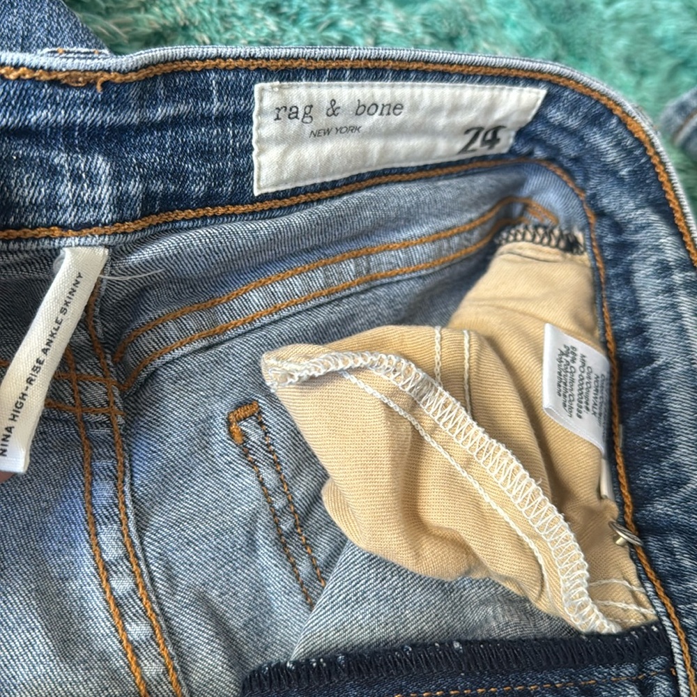 Rag $ bone Nina High rise ankle skinny